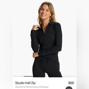 Vuori Studio Half Zip Black Small